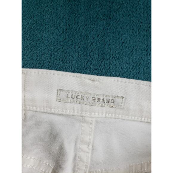 Lucky Brand Jeans Size 2 Women White Stretch Fray Hem High Rise Skinny Bridgette - Picture 3 of 15